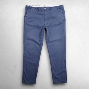 Ben Sherman Slim Fit Chino Pants Mens 38x32 Blue Grey Stretch Casual Mod Preppy